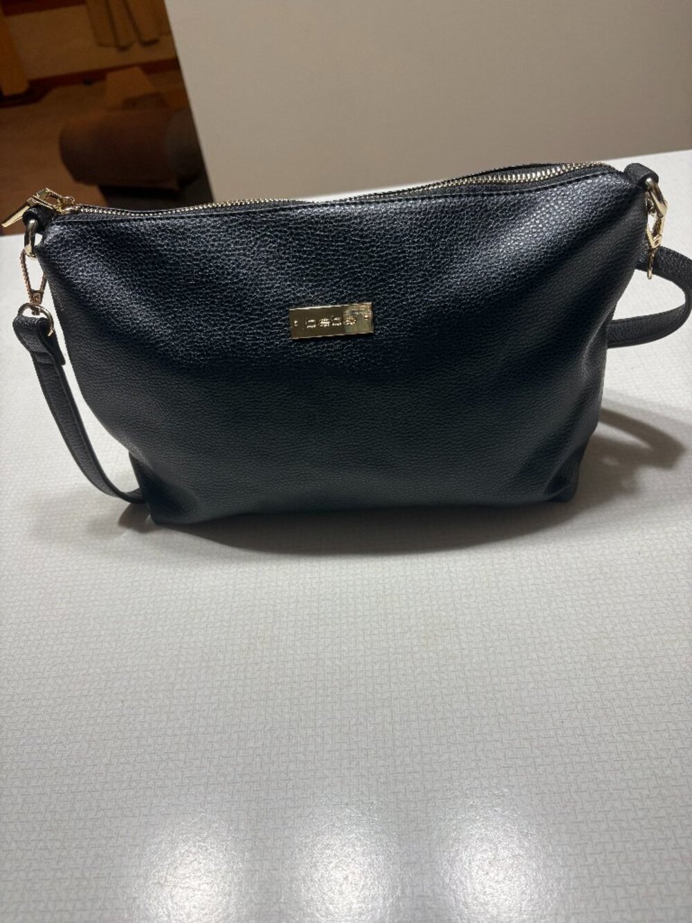 Like New Soft Black Leather bebe Crossbody